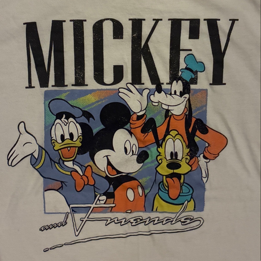 DISNEY Mickey Mouse Graphic Tee white women’s large - Picture 3 of 3